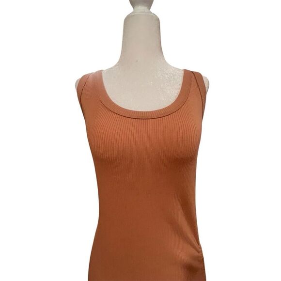 NWT l*space ribbed women's sandpiper‎ dress in size large with ruching and slit - Picture 7 of 11